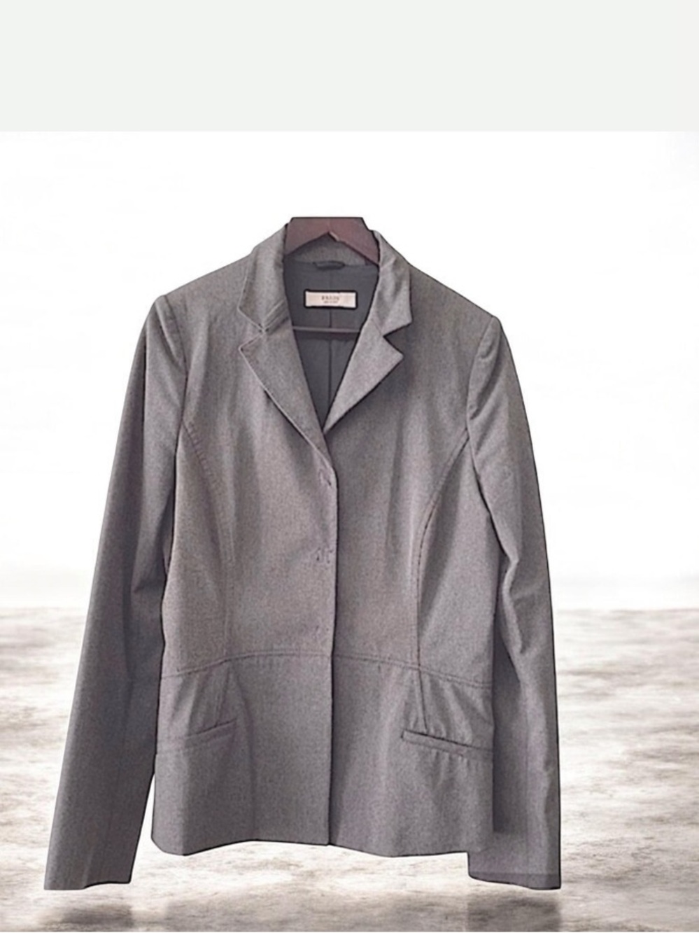 PRADA Italian Made Heather Grey Tailored Full Line Blazer Size 44